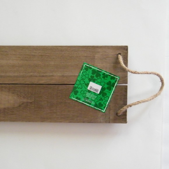 St Patricks Day Wall Decor Wooden Plaque Sign 24x7 Irish Shamrock Rustic Banner - Picture 7 of 7